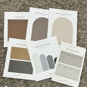 Clover & Paper Sticky Notes Set - Brown, Gray, White